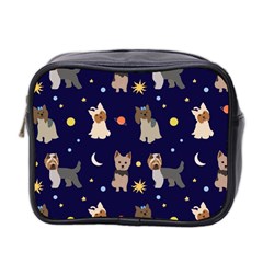 Terrier Cute Dog With Stars Sun And Moon Mini Toiletries Bag (two Sides) by SychEva