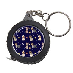 Terrier Cute Dog With Stars Sun And Moon Measuring Tape by SychEva