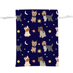 Terrier Cute Dog With Stars Sun And Moon  Lightweight Drawstring Pouch (xl) by SychEva