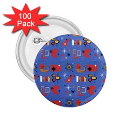 Blue 50s 2 25  Buttons (100 Pack)  by InPlainSightStyle