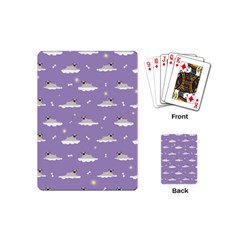 Cheerful Pugs Lie In The Clouds Playing Cards Single Design (mini) by SychEva