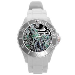 Robotic Endocrine System Round Plastic Sport Watch (l) by MRNStudios