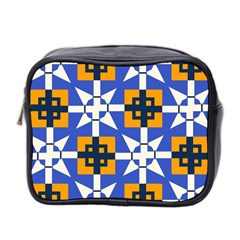 Shapes On A Blue Background                                                           Mini Toiletries Bag (two Sides) by LalyLauraFLM