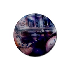 Fog-1-1 Rubber Round Coaster (4 Pack) 
