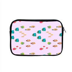 Marine Fish Multicolored On A Pink Background Apple Macbook Pro 15  Zipper Case by SychEva