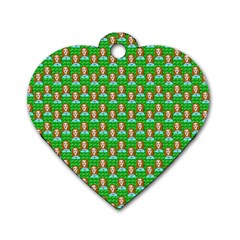 Girl Green Dog Tag Heart (two Sides)