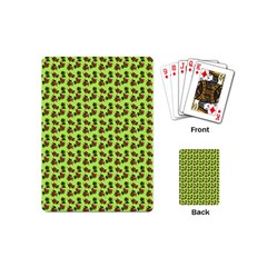 Cute Deer Pattern Green Playing Cards Single Design (mini) by snowwhitegirl