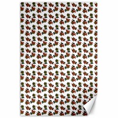 Cute Deer Pattern White Canvas 20  X 30  by snowwhitegirl