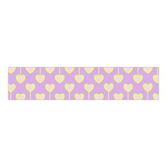 Yellow Hearts On A Light Purple Background Velvet Scrunchie by SychEva