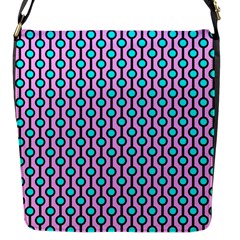 Blue Circles On Purple Background Geometric Ornament Flap Closure Messenger Bag (s) by SychEva