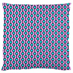 Blue Circles On Purple Background Geometric Ornament Large Flano Cushion Case (two Sides) by SychEva