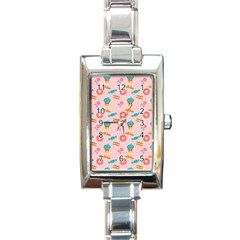 Funny Sweets With Teeth Rectangle Italian Charm Watch by SychEva