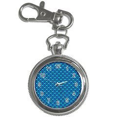 Blue Circles On A Dark Blue Background Key Chain Watches by SychEva