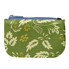 Folk Flowers Pattern Floral Surface Design Seamless Pattern Large Coin Purse by Eskimos