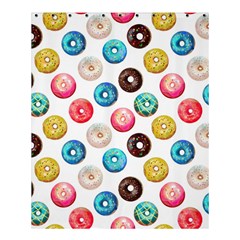 Delicious Multicolored Donuts On White Background Shower Curtain 60  X 72  (medium)  by SychEva