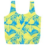 Yellow and blue leafs silhouette at sky blue Full Print Recycle Bag (XXL) Back