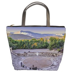 Epidaurus Theater, Peloponnesse, Greece Bucket Bag by dflcprintsclothing