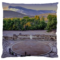 Epidaurus Theater, Peloponnesse, Greece Large Cushion Case (two Sides)