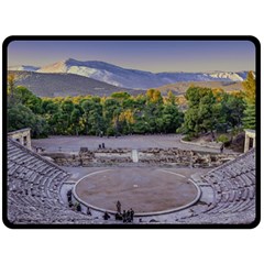 Epidaurus Theater, Peloponnesse, Greece Double Sided Fleece Blanket (large)  by dflcprintsclothing