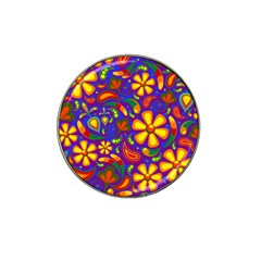 Gay Pride Rainbow Floral Paisley Hat Clip Ball Marker by VernenInk