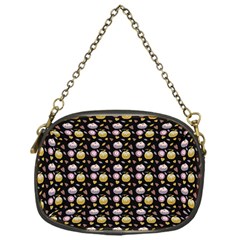 Shiny Pumpkins On Black Background Chain Purse (one Side) by SychEva