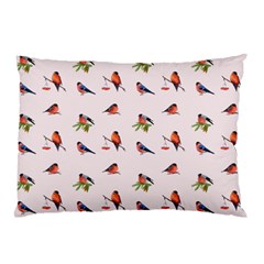 Bullfinches Sit On Branches Pillow Case by SychEva