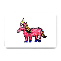 Unicorn Sketchy Style Drawing Small Doormat  by dflcprintsclothing