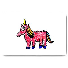 Unicorn Sketchy Style Drawing Large Doormat  by dflcprintsclothing