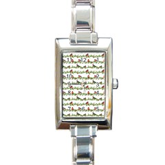 Bullfinches On The Branches Rectangle Italian Charm Watch by SychEva