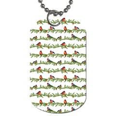 Bullfinches On The Branches Dog Tag (one Side) by SychEva