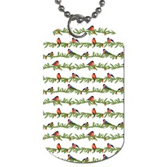 Bullfinches On The Branches Dog Tag (two Sides) by SychEva