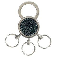 Emerald Distortion 3-ring Key Chain by MRNStudios