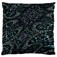 Emerald Distortion Large Cushion Case (two Sides) by MRNStudios