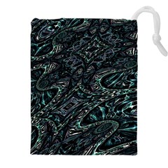 Emerald Distortion Drawstring Pouch (4xl) by MRNStudios