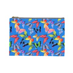Bright Butterflies Circle In The Air Cosmetic Bag (large) by SychEva