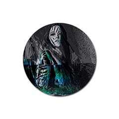 Glitch Witch Rubber Coaster (round) by MRNStudios