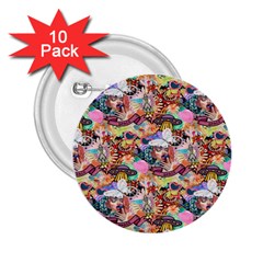Retro Color 2 25  Buttons (10 Pack)  by Sparkle