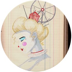 Clown Maiden Uv Print Round Tile Coaster by Limerence