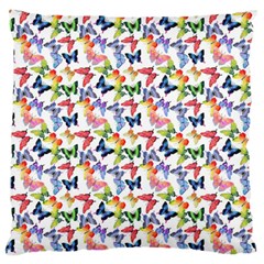 Multicolored Butterflies Standard Flano Cushion Case (two Sides) by SychEva