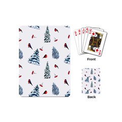Christmas Trees And Bullfinches Playing Cards Single Design (mini) by SychEva