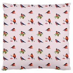 Bullfinches Sit On Branches Standard Flano Cushion Case (one Side) by SychEva