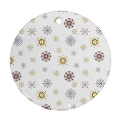 Magic Snowflakes Round Ornament (two Sides) by SychEva