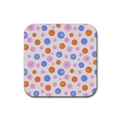 Colorful Balls Rubber Coaster (square) by SychEva
