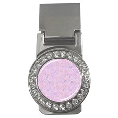 Multicolored Circles On A Pink Background Money Clips (cz)  by SychEva