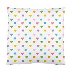 Small Multicolored Hearts Standard Cushion Case (one Side) by SychEva