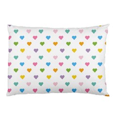 Small Multicolored Hearts Pillow Case (two Sides) by SychEva