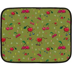 Red Cherries Athletes Double Sided Fleece Blanket (mini)  by SychEva