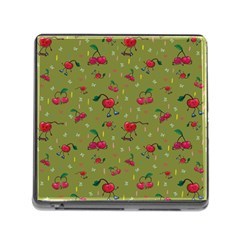 Red Cherries Athletes Memory Card Reader (square 5 Slot) by SychEva