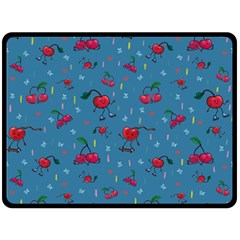 Red Cherries Athletes Fleece Blanket (large)  by SychEva