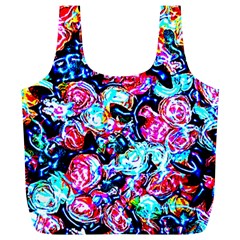 Neon Floral Full Print Recycle Bag (xl) by 3cl3ctix